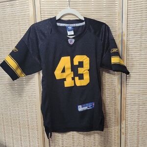 Youth Reebok Pittsburgh Steelers 43 Polamalu Mesh Jersey Medium (8)